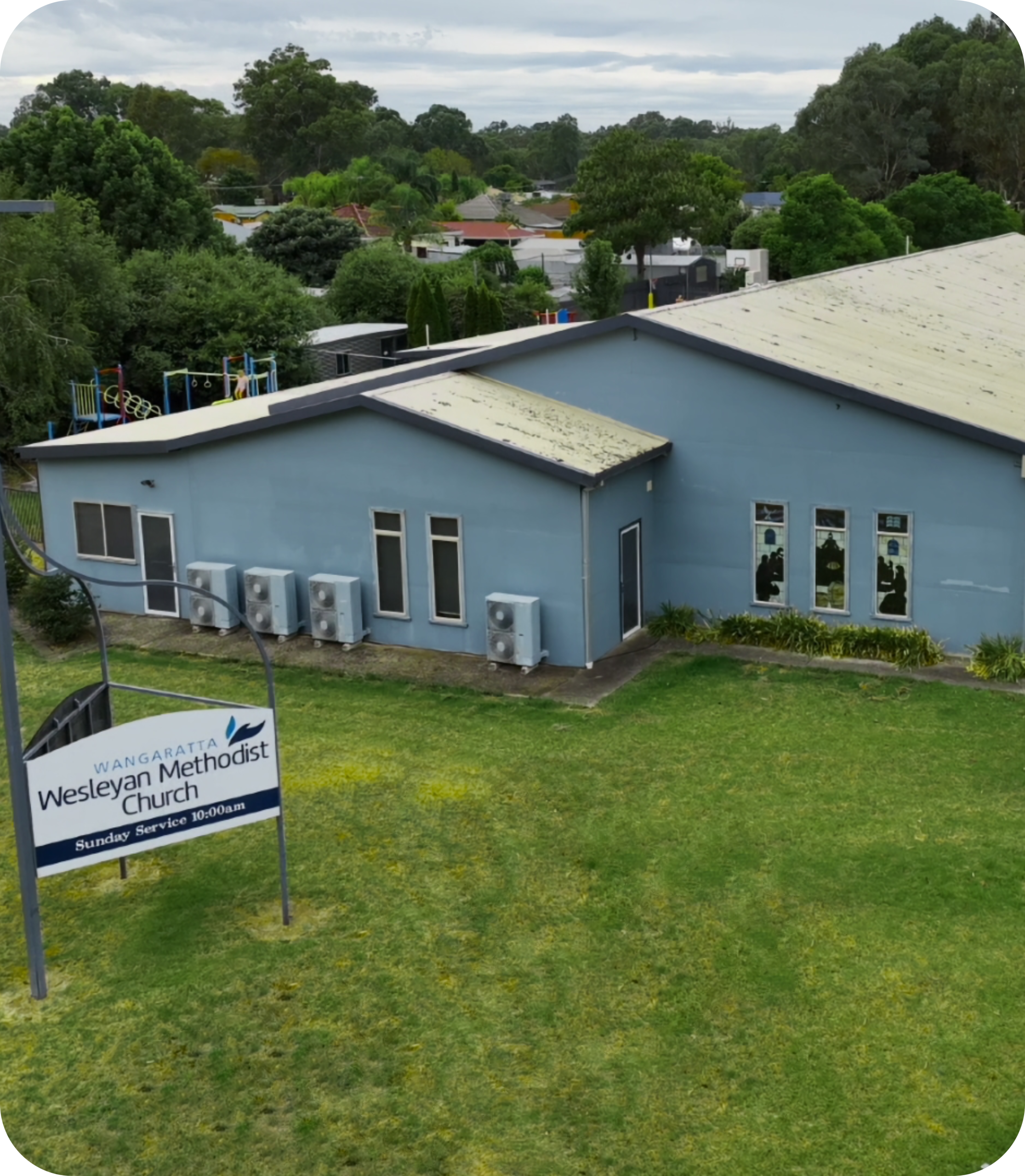 The view from the car park of Hills Church